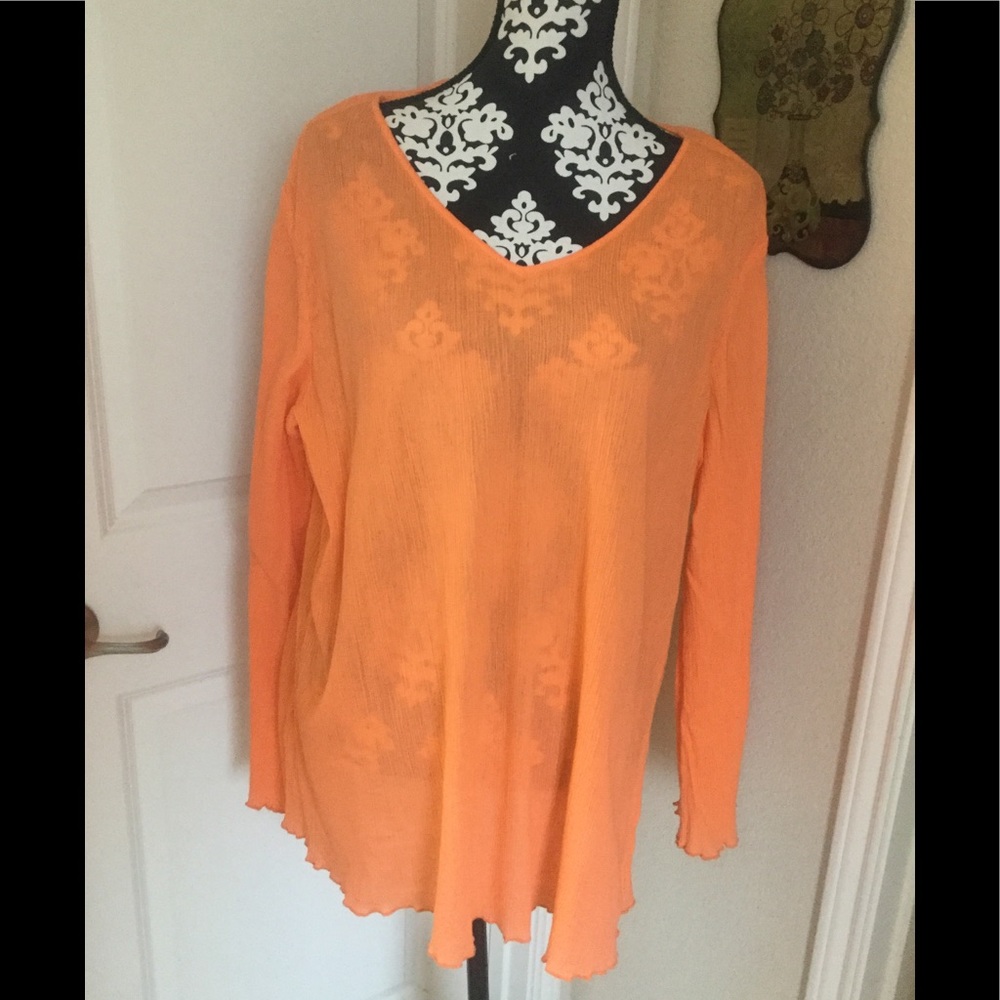 Orange J.Jill Blouse